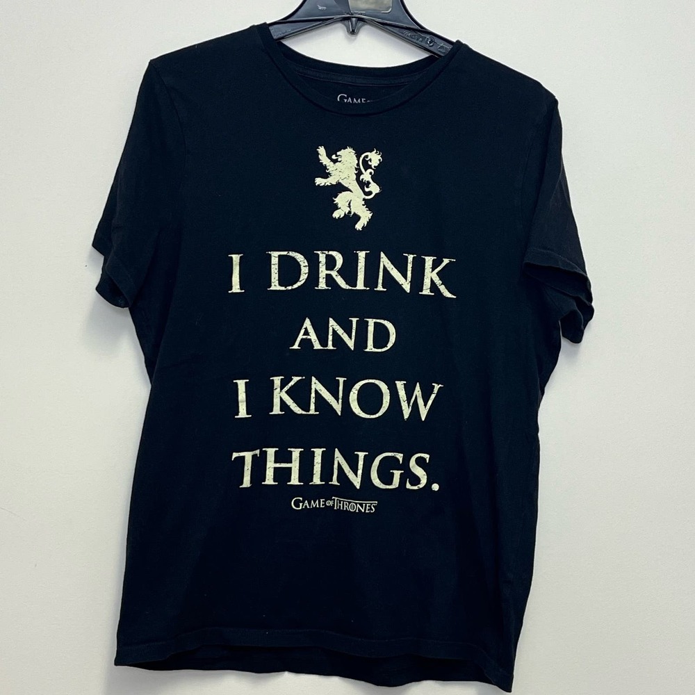 Games of Thrones I Drink And I Know Things T-shirt XL